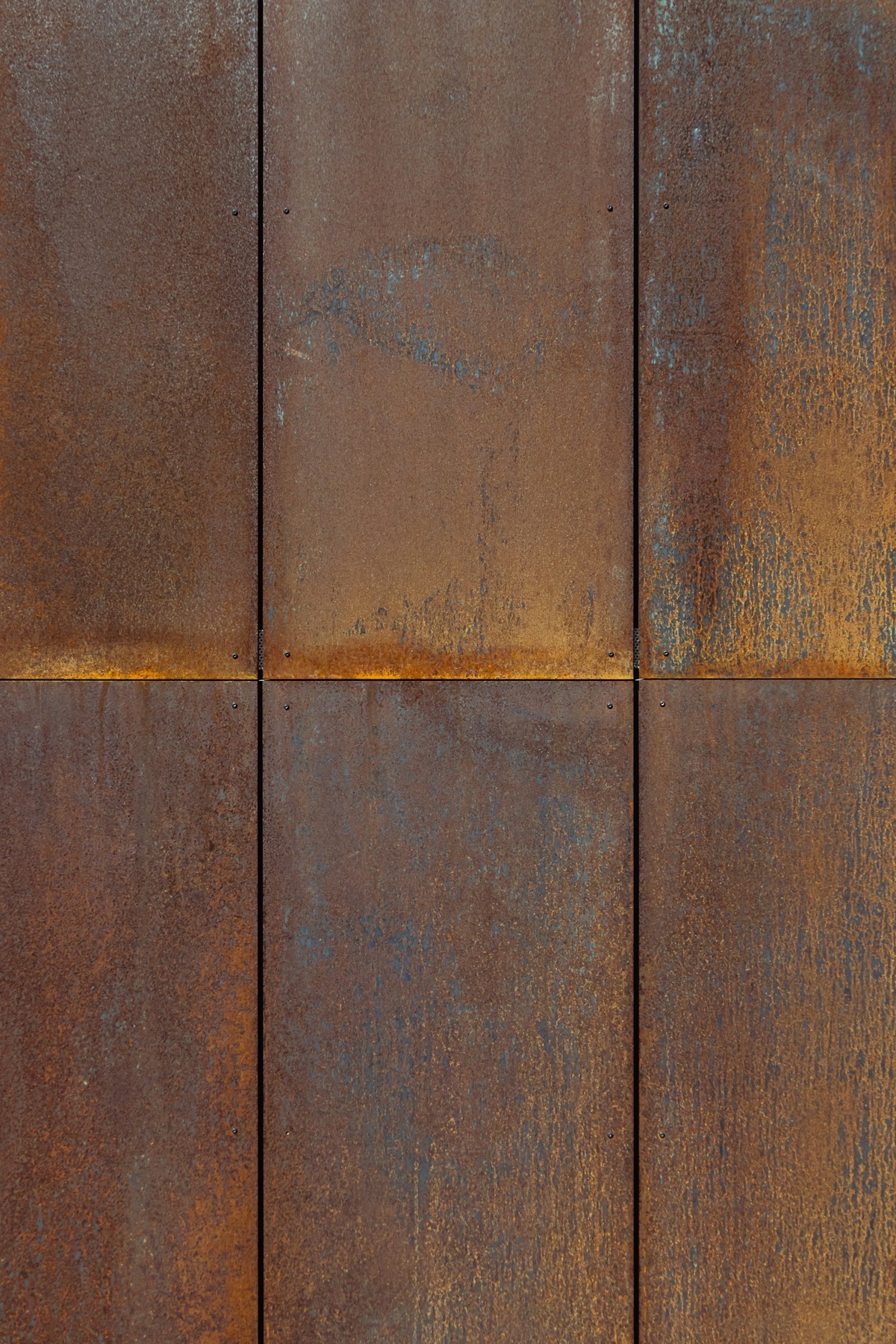 Détail de la patine naturelle de l’acier Corten